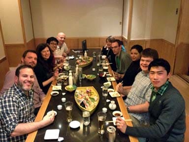 The first Churchman–Gray holiday party over sushi at FuGaKu