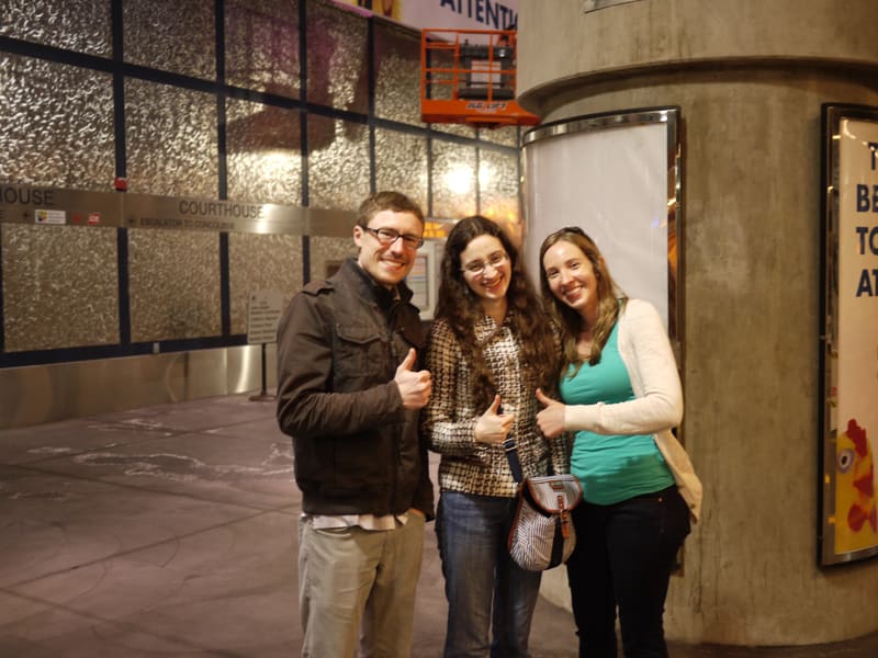 Lab members posing together at Harpoon Brewery