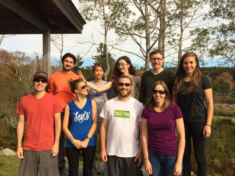 Churchman Lab group portrait outside the retreat house