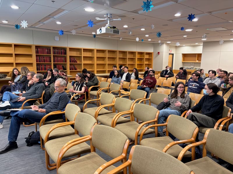 Friends and colleagues gathering for Hope’s PhD defense